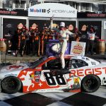 Young NASCAR star ‘grateful to be walking’ after scary fall celebrating win